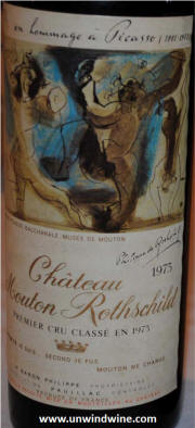 Mouton Roshchild 1973 Picasso Label
