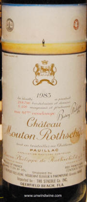 Mouton Rothschild 1983 Label