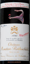 Mouton Rothschild 1990 label on McNees.org/winesite