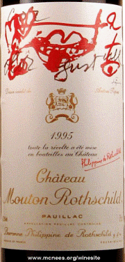 Chateau Mouton Rothschild 1995 label