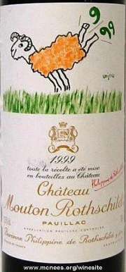 Chateau Mouton Rothschild 1999 label