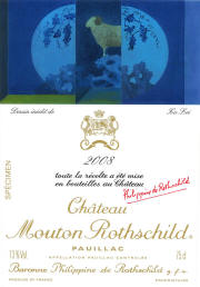 Mouton Rothshild Label 2008