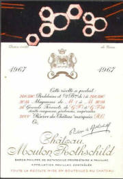 Chateau Mouton Rothschid 1967 label