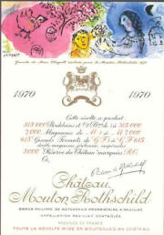 Chateau Mouton Rothschild Chagal Label 1970