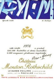 Chateau Mouton Rothscchild 1976 label by Pierre Soulages
