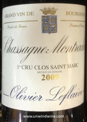 Olivier LeFlaive Clos Saint Mark Chassagne-Montrachet 2009