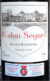 Calon Segur 2004 label on McNees.org/winesite