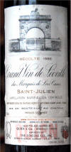 Leoville Las Cases 1986 label on McNees.org/winesite