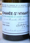 Romanee Conti St Vivant 1990 label on McNees.org/winesite