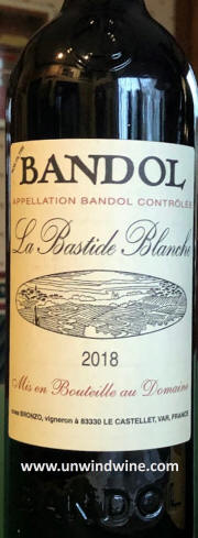 La Bastide Blanche Bandol 2018