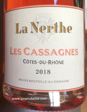 Château La Nerthe Côtes du Rhône Villages Les Cassagnes Rose 2018 