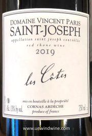 Domaine Vincent Paris Les Cotes Saint-Joseph Red Wine 2019