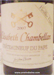 Vielles Vignes Elisabeth Chambellan Chateauneuf-du-Pape 2007