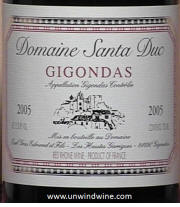 Domaine Santa Duc Gigondas 2005 label 