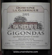 Domaine La Garrigue Gigondas 2001 