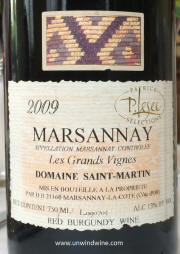 Domaine St Martin Marsannay Les Grands Vignes 2009