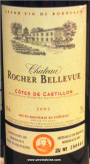 Rocher Bellevue Cotes de Castillon 2005
