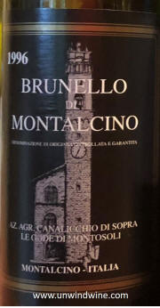 Canalicchio di Sopra Brunello di Montalcino 1996