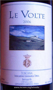 Le Volte Tenuto del Ornellaia Toscana 2006 Label