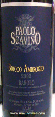 Paolo Scavino Bricco Ambrogio Barolo 2003