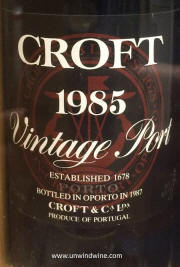 Croft Vintage Port 1985