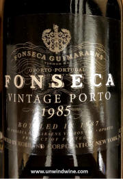 Fonseca Vintage Port 1985 label