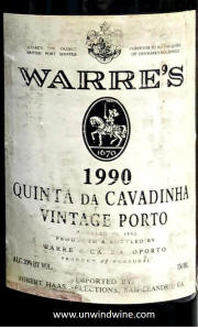 Warre's Quinta Da CavadhinaVintage Port 1990