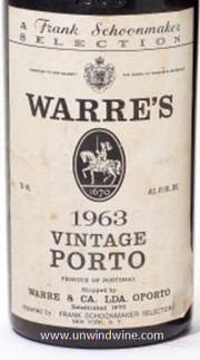 Warre's Vintage Port 1963