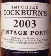 Cockburn Vintage Porto 2003