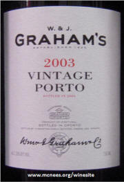 Grahams Vintage Porto 2003