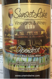 Sunset Lake Vineyards and Winery Abendrot