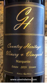 Country Heritage Winery - Indiana Marquette Estate 2019