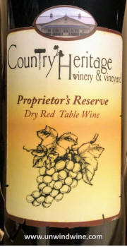 Country Heritage Winery - Indiana Proprietor's Reserve Blend