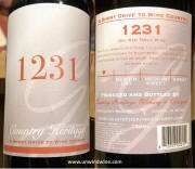 Country Heritage Winery - Indiana 1231 Proprietary Blend