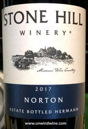 Stone Hill Winery Herman Estate Norton 2017