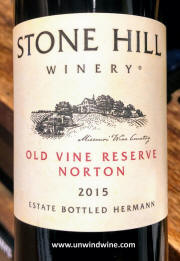 Stone Hill Winery Herman Estate Old Vine Reserve Norton 2015