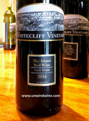 Whitecliff Vineyards New York Skt Island Red 2016