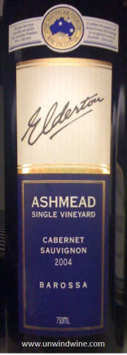Eldertson Ashmead Single Vineyard Barossa Cabernet Sauvignon 2002