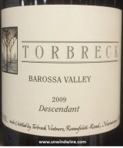Torbreck Barossa Valley Descendant 2009