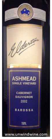 Elderton Ashmead Single Vineyard Cabernet Sauvignon 2002