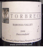 Torbreck Decendant Barossa Valley Shiraz 2006