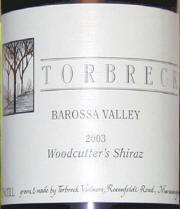 Torbreck Woodcutters Shiraz 2004 Label