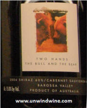 Two Hands Bull & Bear Barossa Shiraz 2004