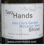 Two Hands Lily's Garden McLaren Vale Shiraz 2003