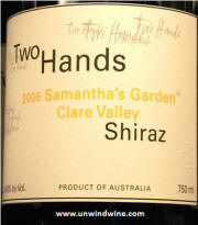 Two Hands Samantha's Garden Clare Valley Shiraz 2005