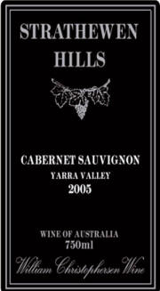 Strathewen Hills Yarra Valley Caberent Sauvignon 2005 Label