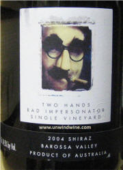 Two Hands Bad Impersonator Single Vineyard Barossa Valley Shiraz 2004