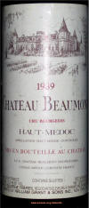 Chateau Haut Beaumont Haut Medoc 1989