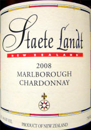 Staete Landt New Zealand Marlborough Chardonnay 2008