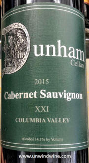 Dunham Cellars Columbia Valley Cabernet Sauvignon XXI 2015